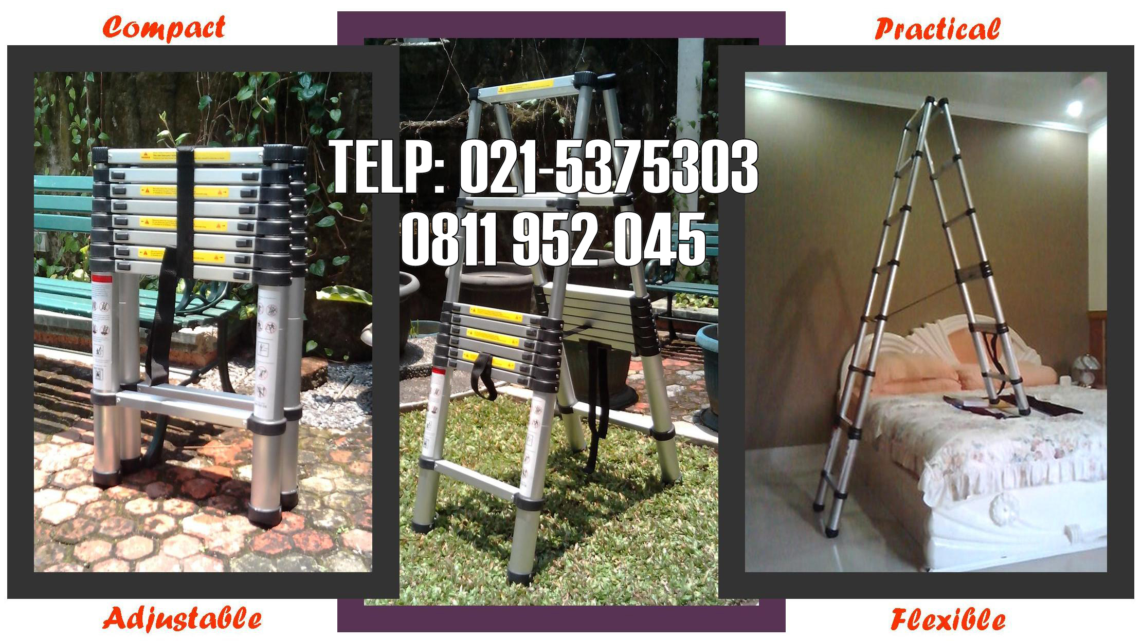 tangga telescopic lipat 2.6m