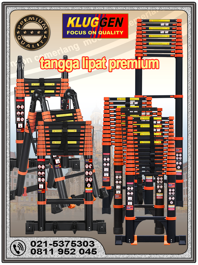 tangga teleskopik Kluggen